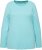 Ulla Popken Basic Round Neck Long Sleeve Slim Fit Cotton Tee Mint - Μπλουζάκια - 