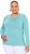 Ulla Popken Basic Round Neck Long Sleeve Slim Fit Cotton Tee Mint - Μπλουζάκια - 
