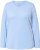 Ulla Popken Basic Round Neck Long Sleeve Slim Fit Cotton Tee Light Blue - Μπλουζάκια - 