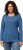 Ulla Popken Basic Round Neck Long Sleeve Slim Fit Cotton Tee Blue Denim - Μπλουζάκια - 
