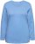 Ulla Popken Basic Round Neck Long Sleeve Slim Fit Cotton Tee Light Cornflower - Μπλουζάκια - 