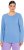 Ulla Popken Basic Round Neck Long Sleeve Slim Fit Cotton Tee Light Cornflower - Μπλουζάκια - 