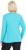 Ulla Popken Basic Round Neck Long Sleeve Slim Fit Cotton Tee Deep Aqua - Μπλουζάκια - 