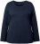 Ulla Popken Basic Round Neck Long Sleeve Slim Fit Cotton Tee Navy Blue - Μπλουζάκια - 