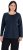 Ulla Popken Basic Round Neck Long Sleeve Slim Fit Cotton Tee Navy Blue - Μπλουζάκια - 