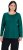 Ulla Popken Basic Round Neck Long Sleeve Slim Fit Cotton Tee Teal Green - Μπλουζάκια - 