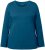 Ulla Popken Basic Round Neck Long Sleeve Slim Fit Cotton Tee Cerulean - Μπλουζάκια - 