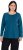 Ulla Popken Basic Round Neck Long Sleeve Slim Fit Cotton Tee Cerulean - Μπλουζάκια - 
