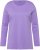 Ulla Popken Basic Round Neck Long Sleeve Slim Fit Cotton Tee Pale Lilac - Μπλουζάκια - 