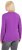 Ulla Popken Basic Round Neck Long Sleeve Slim Fit Cotton Tee Purple - Μπλουζάκια - 