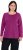 Ulla Popken Basic Round Neck Long Sleeve Slim Fit Cotton Tee Berry - Μπλουζάκια - 