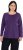 Ulla Popken Basic Round Neck Long Sleeve Slim Fit Cotton Tee Deep Violet - Μπλουζάκια - 