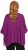 Ulla Popken Sparkling Draped Collared Tee Mulberry - Τυπωμένα T-shirts για γυναίκες - 