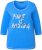 Ulla Popken Make It Amazing 3/4 Sleeve Graphic Tee Pacific Blue - Τυπωμένα T-shirts για γυναίκες - 