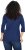 Ulla Popken Smile Rhinestone 3/4 Sleeve Graphic Tee Ink Blue - Τυπωμένα T-shirts για γυναίκες - 