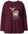 Ulla Popken Fawn Long Sleeve Graphic Tee Plum - Τυπωμένα T-shirts για γυναίκες - 