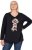 Ulla Popken Sequined Puppy Long Sleeve Graphic Tee Black - Τυπωμένα T-shirts για γυναίκες - 