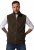 JP1880 Fleece Vest Stand-up Collar Brown - Μπουφάν - Aνδρικά μπουφαν μεγάλα μεγέθη