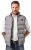 JP1880 Quilted Vest Outdoor Stand-up Collar Grey - Μπουφάν - Aνδρικά μπουφαν μεγάλα μεγέθη