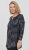 Scandinavian Caramel Triangles Tunic Dark Blue - Τυπωμένα T-shirts για γυναίκες - 