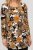 Scandinavian Caramel Flower Petals Tunic Orange and Brown - Τυπωμένα T-shirts για γυναίκες - 