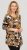 Scandinavian Caramel Flower Petals Tunic Orange and Brown - Τυπωμένα T-shirts για γυναίκες - 