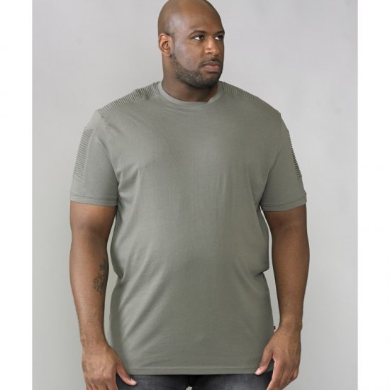 D555 Callum T-shirt Khaki - Μακό μπλουζάκια - Aνδρικά μπλουζεσ μεγάλα μεγέθη