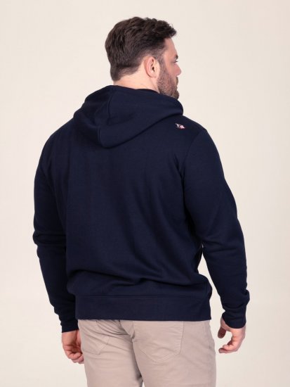 D555 Hector Adventurer Printed Zip Through Hoody Μπλε μαρέν - φούτερ/Φούτερ με κουκούλα - φούτερ/Φούτερ με κουκούλα ανδρικά μεγάλα μεγέθη 