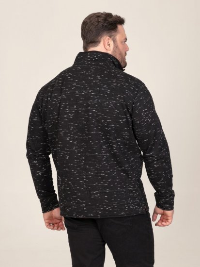 D555 Chandler Reno 1/4 Zip Neck Sweatshirt With Bear Logo Μαύρο - φούτερ/Φούτερ με κουκούλα - φούτερ/Φούτερ με κουκούλα ανδρικά μεγάλα μεγέθη 