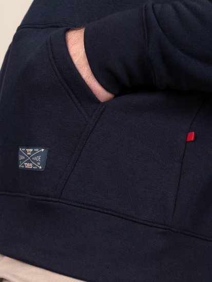 D555 Hector Adventurer Printed Zip Through Hoody Μπλε μαρέν - φούτερ/Φούτερ με κουκούλα - φούτερ/Φούτερ με κουκούλα ανδρικά μεγάλα μεγέθη 