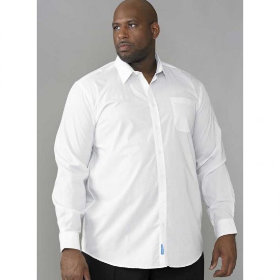 D555 Aiden Easy Iron-Shirt White - Πουκάμισα - Aνδρικά πουκαμισα μεγαλα μεγάλα μεγέθη