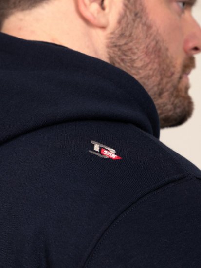 D555 Hector Adventurer Printed Zip Through Hoody Μπλε μαρέν - φούτερ/Φούτερ με κουκούλα - φούτερ/Φούτερ με κουκούλα ανδρικά μεγάλα μεγέθη 