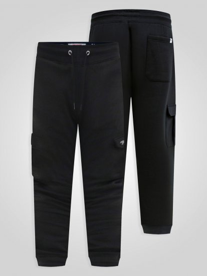 D555 Dexter 1 Cargo Jogger With Bear Embroidery TALL Μαύρο - TALL Αθλητικές φόρμες - Φόρμες TALL για Ψηλούς Άνδρες