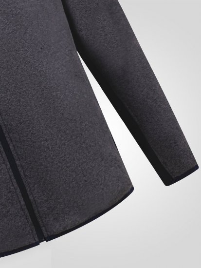 D555 Conrad Detachable Hood Bonded Fleece Zip Through Hoody Μπλε μαρέν - φούτερ/Φούτερ με κουκούλα - φούτερ/Φούτερ με κουκούλα ανδρικά μεγάλα μεγέθη 