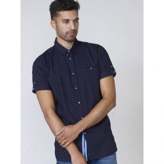 D555 Kurt Printed Short Sleeve Shirt - Πουκάμισα - Aνδρικά πουκαμισα μεγαλα μεγάλα μεγέθη