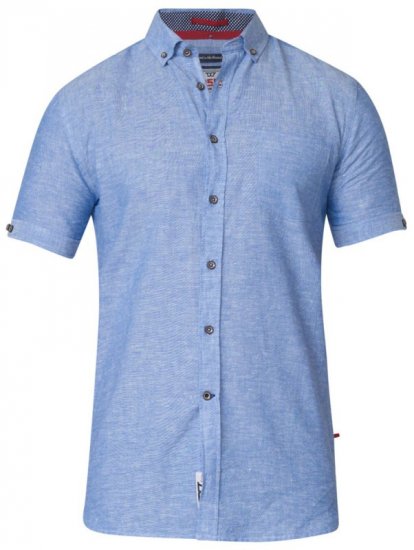 D555 Eric Linen Short Sleeve Shirt - Πουκάμισα - Aνδρικά πουκαμισα μεγαλα μεγάλα μεγέθη