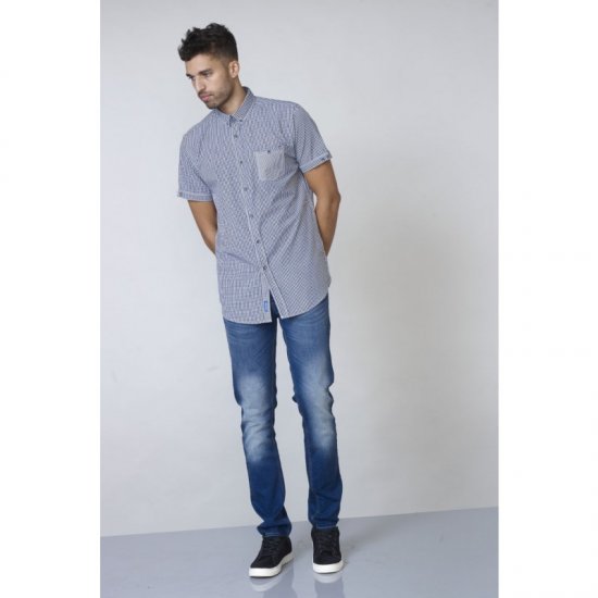D555 Hank Gingham Short Sleeve Shirt - Πουκάμισα - Aνδρικά πουκαμισα μεγαλα μεγάλα μεγέθη