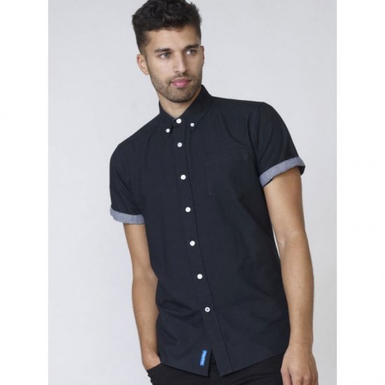 D555 Kevin Oxford Shirt Black - Πουκάμισα - Aνδρικά πουκαμισα μεγαλα μεγάλα μεγέθη