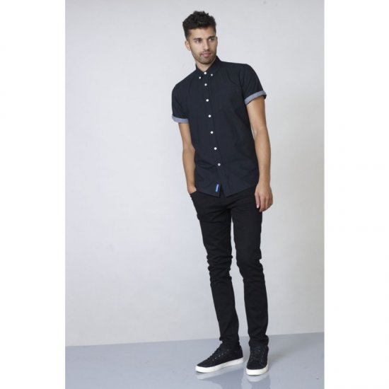 D555 Kevin Oxford Shirt Black - Πουκάμισα - Aνδρικά πουκαμισα μεγαλα μεγάλα μεγέθη
