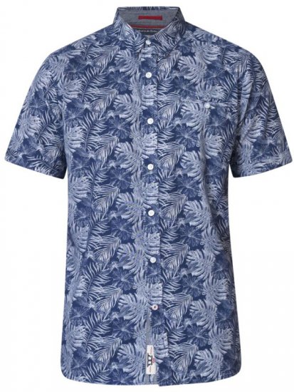 D555 Sheldon Hawaii Shirt Navy - Πουκάμισα - Aνδρικά πουκαμισα μεγαλα μεγάλα μεγέθη