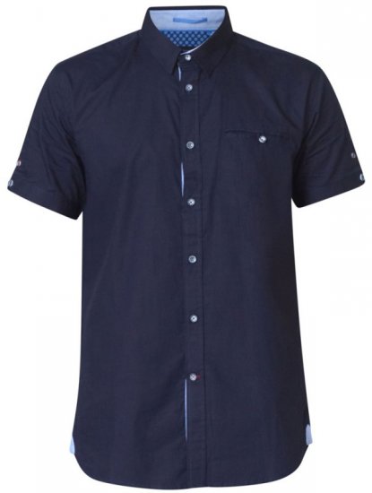 D555 Tim Short Sleeve Shirt Navy - Πουκάμισα - Aνδρικά πουκαμισα μεγαλα μεγάλα μεγέθη