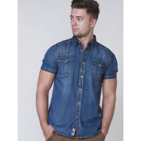 D555 Mike Denim Shirt - Πουκάμισα - Aνδρικά πουκαμισα μεγαλα μεγάλα μεγέθη