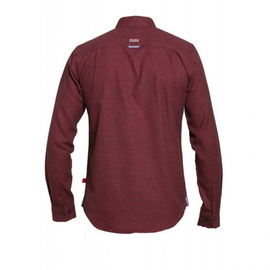 D555 Dawson Textured Shirt Dark Red - Πουκάμισα - Aνδρικά πουκαμισα μεγαλα μεγάλα μεγέθη