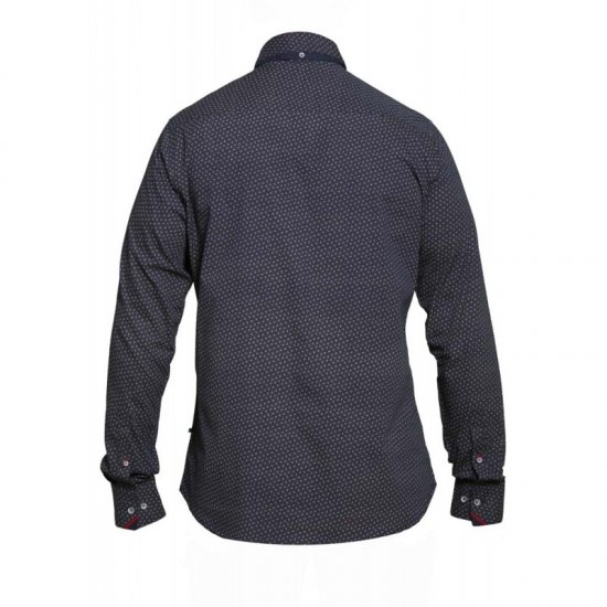 D555 Babworth Long Sleeve Shirt Navy - Πουκάμισα - Aνδρικά πουκαμισα μεγαλα μεγάλα μεγέθη