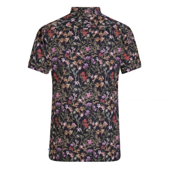 D555 Emmet Floral Shirt Black - Πουκάμισα - Aνδρικά πουκαμισα μεγαλα μεγάλα μεγέθη