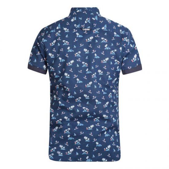 D555 Davian Hawaii Shirt Navy - Πουκάμισα - Aνδρικά πουκαμισα μεγαλα μεγάλα μεγέθη