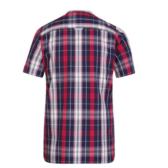 D555 Terell Shirt Navy/Red - Πουκάμισα - Aνδρικά πουκαμισα μεγαλα μεγάλα μεγέθη
