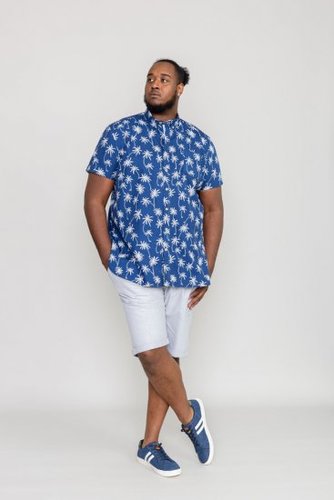 D555 BURLEY Palm Tree Print Shirt - Πουκάμισα - Aνδρικά πουκαμισα μεγαλα μεγάλα μεγέθη