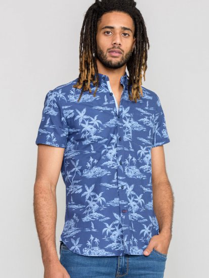 D555 WHITSBURY Hawaiian Print Shirt - Πουκάμισα - Aνδρικά πουκαμισα μεγαλα μεγάλα μεγέθη