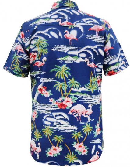 D555 Durham Flamingo Hawaiian Ao Print Shirt - Πουκάμισα - Aνδρικά πουκαμισα μεγαλα μεγάλα μεγέθη